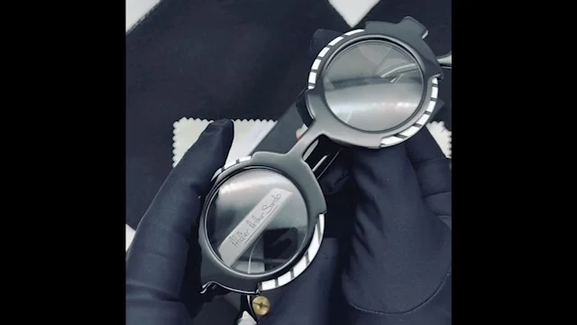 Lesca Yoga BV 39/24 145 ラウンドフレームサングラス 👓 Lesca Lunetier (レスカ・ルネティエ) モデル YOGA カラー 827 39